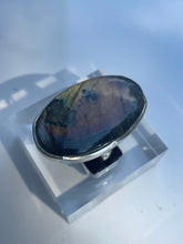 Load image into Gallery viewer, Labradorite Extra Large Oval Statement Ring - US 6.5
