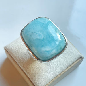 Larimar Large Square Ring - US 8