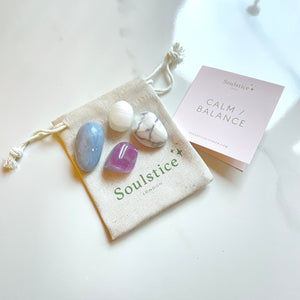 Calm and Balance Crystal Pouch