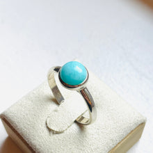 Load image into Gallery viewer, Larimar Small Round Ring - US 9.5
