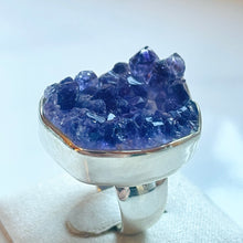 Load image into Gallery viewer, Amethyst Rough Large Bezel-Set Ring - US 8
