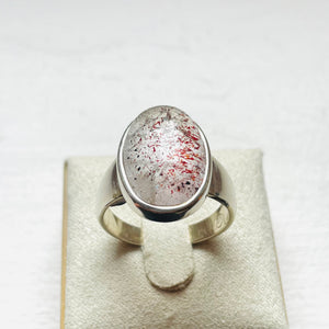 Strawberry Hematoid Large Oval Ring - US 9.5