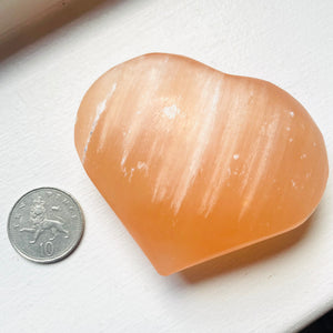 Red Selenite Heart