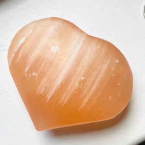 Red Selenite Heart