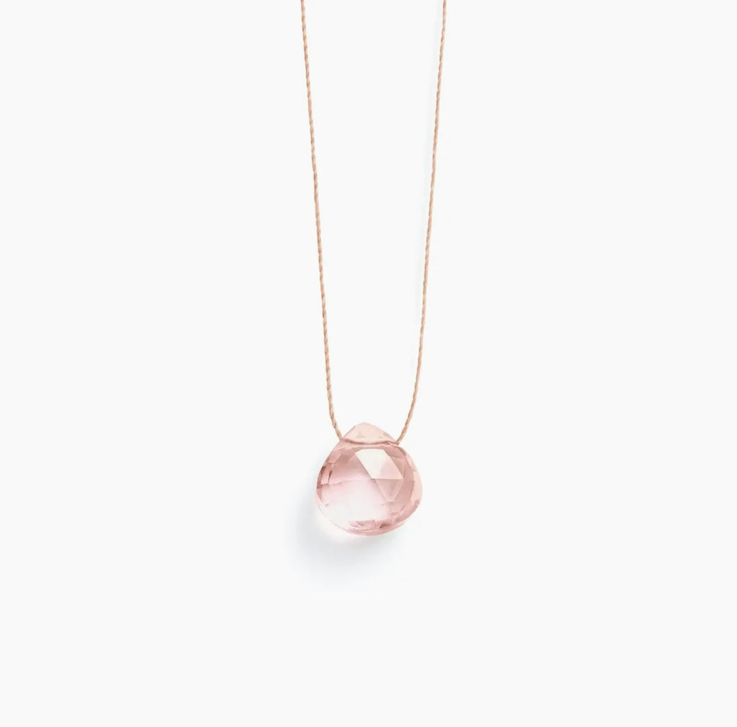 Wanderlust Life - Champagne Quartz fine cord necklace