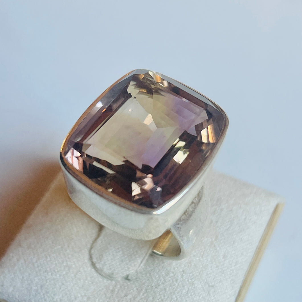 Ametrine Medium Rectangle Cut Ring - US 8