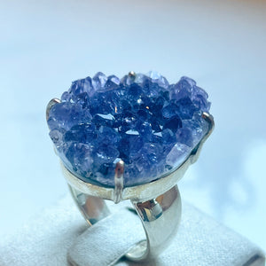 Amethyst Rough Large Four-Prong-Set Ring - US 8.5