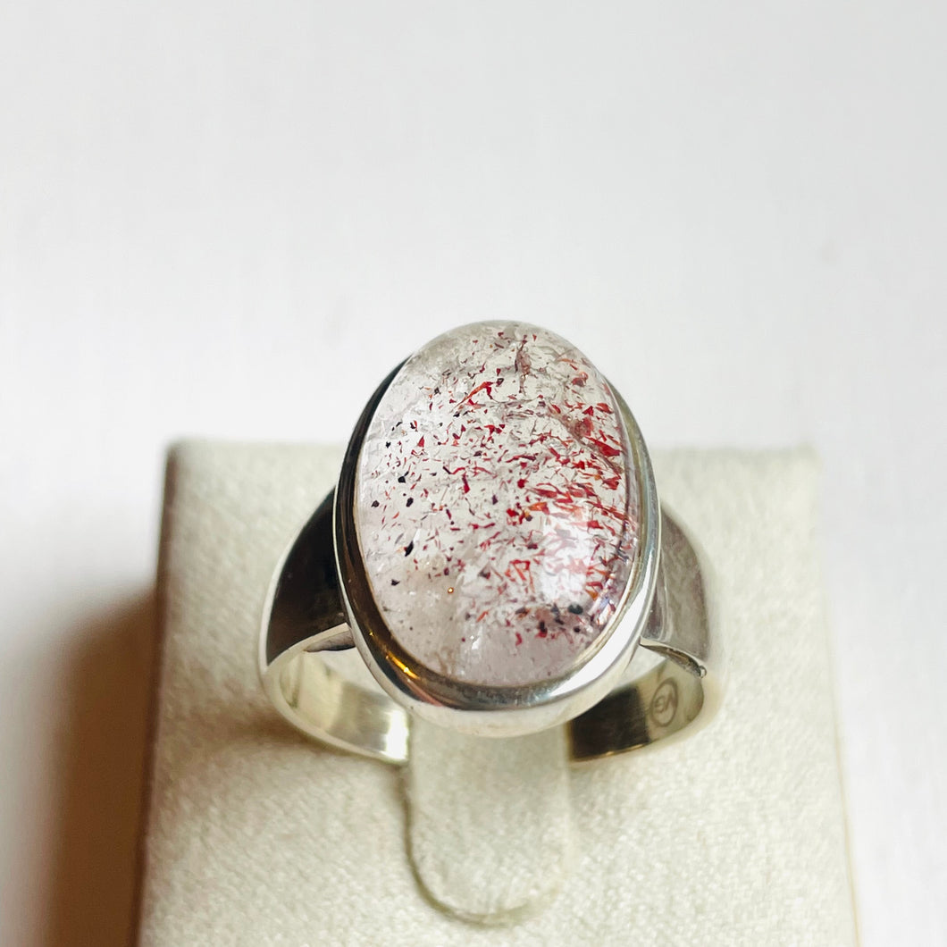 Strawberry Hematoid Large Oval Ring - US 9.5