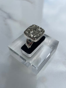 Pyrite Square Ring - US 9.5