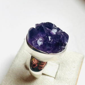 Amethyst Rough Medium Statement Ring - US 6