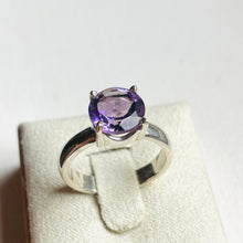 Load image into Gallery viewer, Amethyst Small Round Cut Four-Prong-Set Ring #2 - US 7
