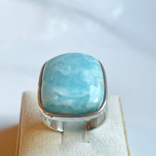 Load image into Gallery viewer, Larimar Large Square Ring - US 8
