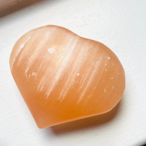 Red Selenite Heart