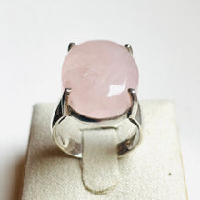 Load image into Gallery viewer, Rose Quartz Medium Oval Four-Prong Set Ring - US 7
