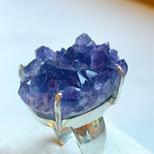 Load image into Gallery viewer, Amethyst Rough Large Four-Prong-Set Ring - US 8
