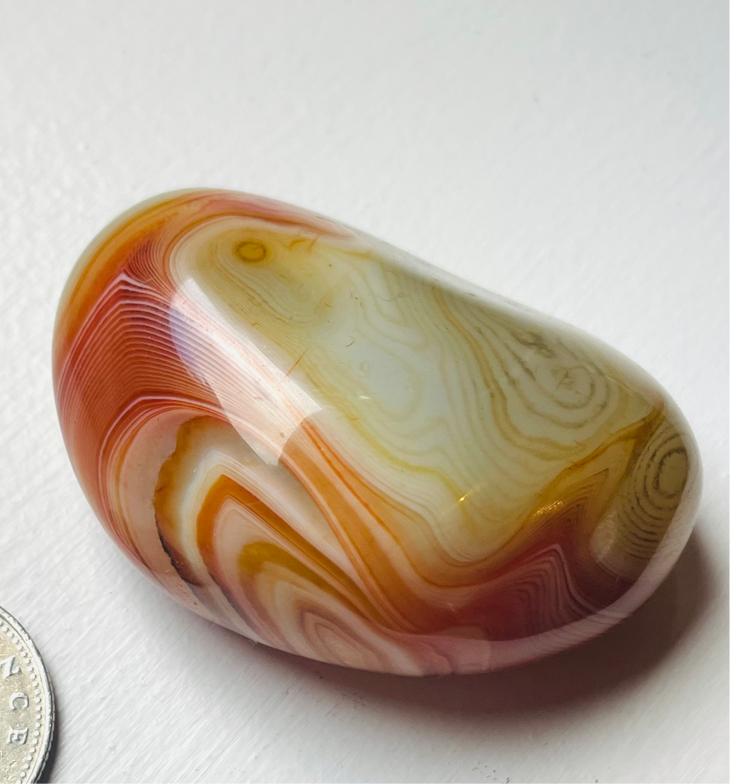 Agate Pebble - Silk Carnelian