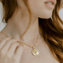 Load image into Gallery viewer, Freya Rose Mother of Pearl Zodiac Necklace
