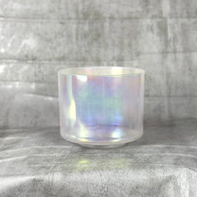 Load image into Gallery viewer, 8” C#+50 Great Salt Lake Salt, Platinum Crystal Tones Alchemy Singing Bowl (117312)
