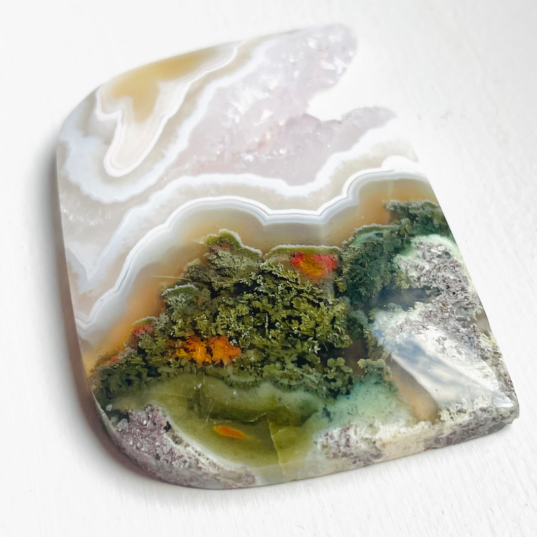 Rare Landscape Agate with Blue Lace Banding