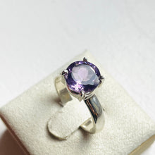 Load image into Gallery viewer, Amethyst Small Round Cut Four-Prong-Set Ring #2 - US 7
