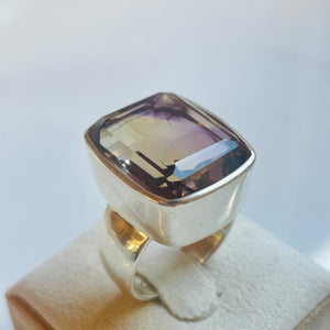 Ametrine Medium Rectangle Cut Ring - US 8