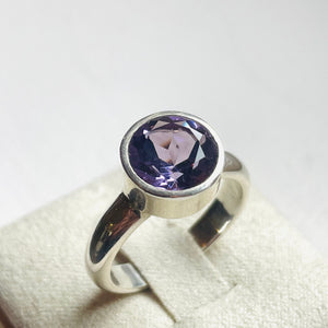 Amethyst Round Medium Ring - US 7