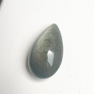 Silver Sheen Obsidian Teardrop