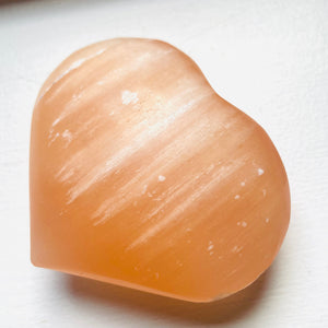 Red Selenite Heart