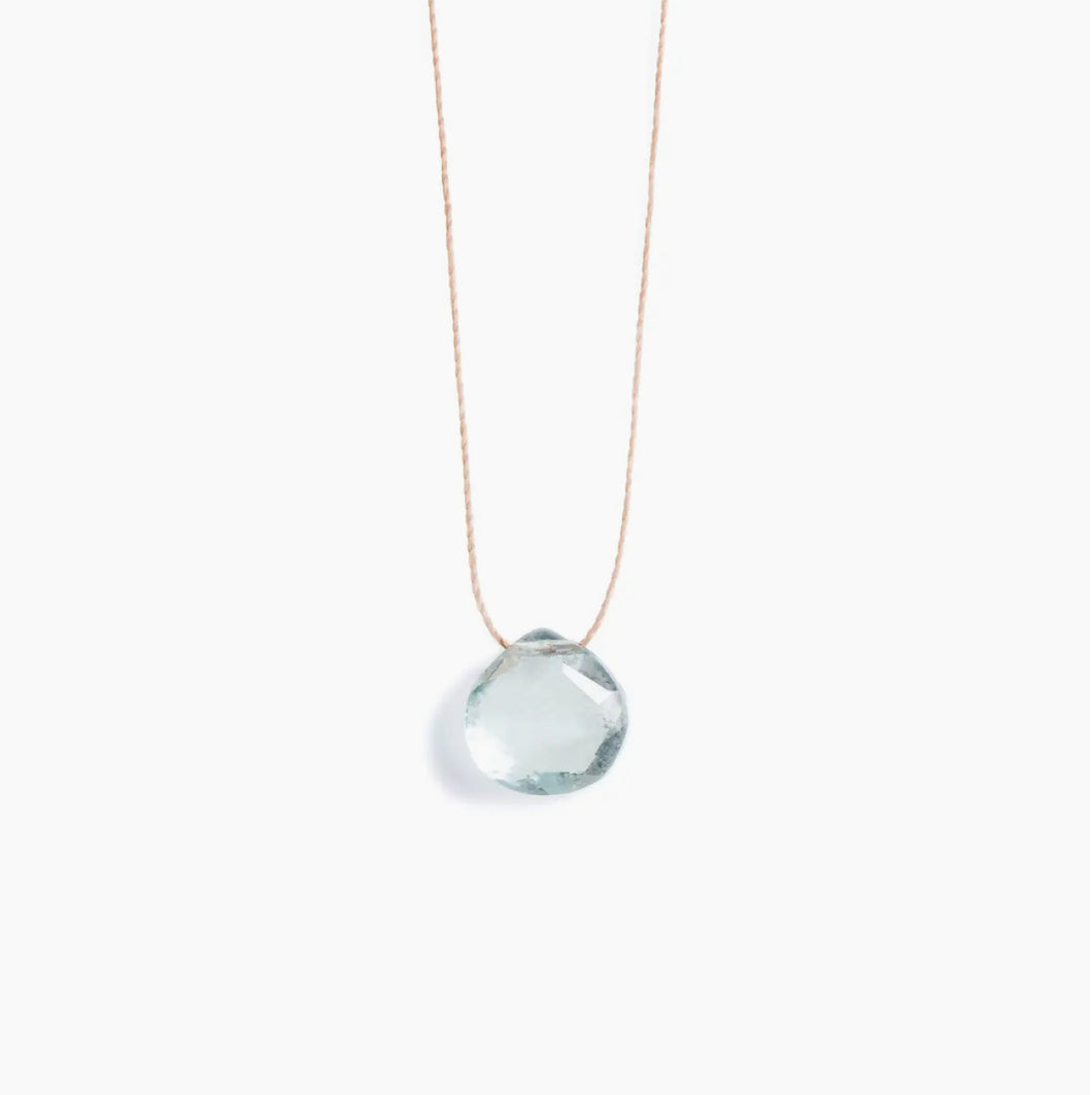 Wanderlust Life - Aquamarine Fine Cord Necklace