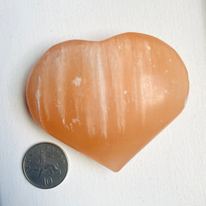 Red Selenite Heart