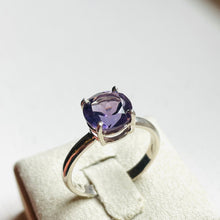 Load image into Gallery viewer, Amethyst Small Round Cut Four-Prong-Set Ring #1 - US 9
