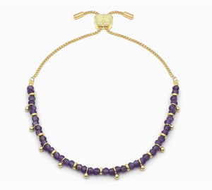 Boho Betty Amethyst Harmony gold bracelet