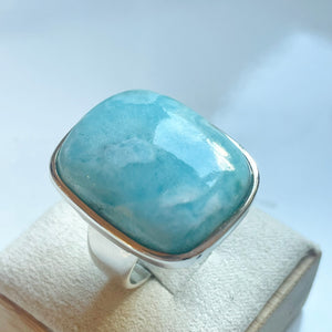 Larimar Large Square Ring - US 8