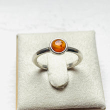 Load image into Gallery viewer, Amber Small Round Bezel-Set Ring - US 5.5
