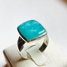 Load image into Gallery viewer, Amazonite medium Rectangle Ring - US 9.5
