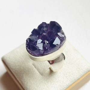 Amethyst Rough Medium Statement Ring - US 6