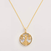 Load image into Gallery viewer, Freya Rose Mother of Pearl Zodiac Necklace
