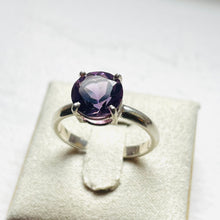 Load image into Gallery viewer, Amethyst Small Round Cut Four-Prong-Set Ring #1 - US 9
