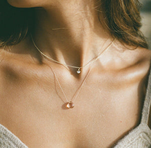 Wanderlust Life - Champagne Quartz fine cord necklace