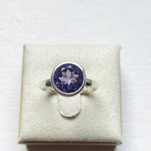 Load image into Gallery viewer, Amethyst Small Round Cut Bezel-Set Ring - US 6.5
