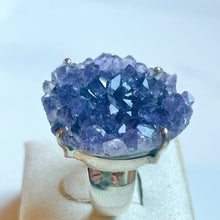 Load image into Gallery viewer, Amethyst Rough Large Four-Prong-Set Ring - US 8.5
