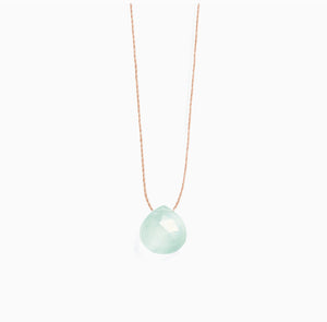 Wanderlust Life - Sea Glass Chalcedony Fine Cord Necklace