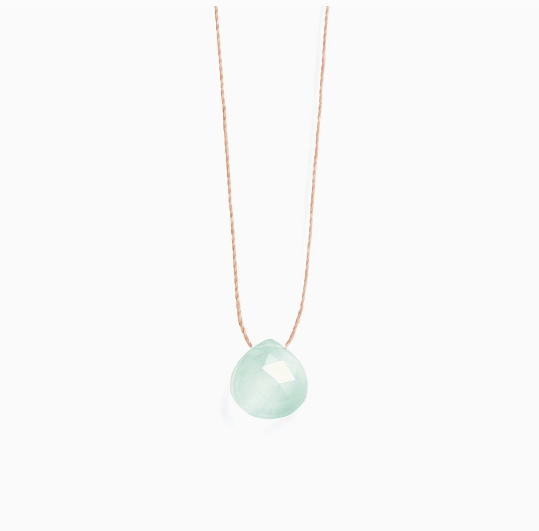 Wanderlust Life - Sea Glass Chalcedony Fine Cord Necklace