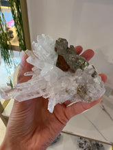 Load image into Gallery viewer, Pyrite in Quartz Cluster matrix
