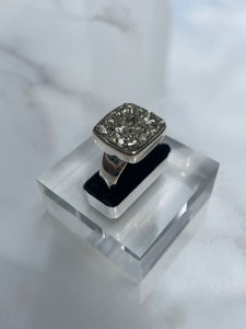 Pyrite Square Ring - US 9.5