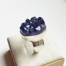 Load image into Gallery viewer, Amethyst Rough Medium Statement Ring - US 6
