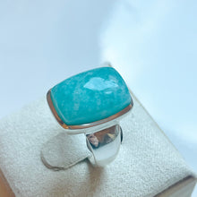 Load image into Gallery viewer, Amazonite Small Rectangle Ring - US 5.5
