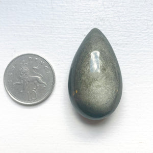 Silver Sheen Obsidian Teardrop