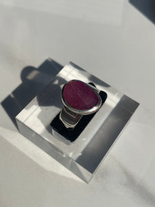 Pink Tourmaline Freeform Ring - US 9