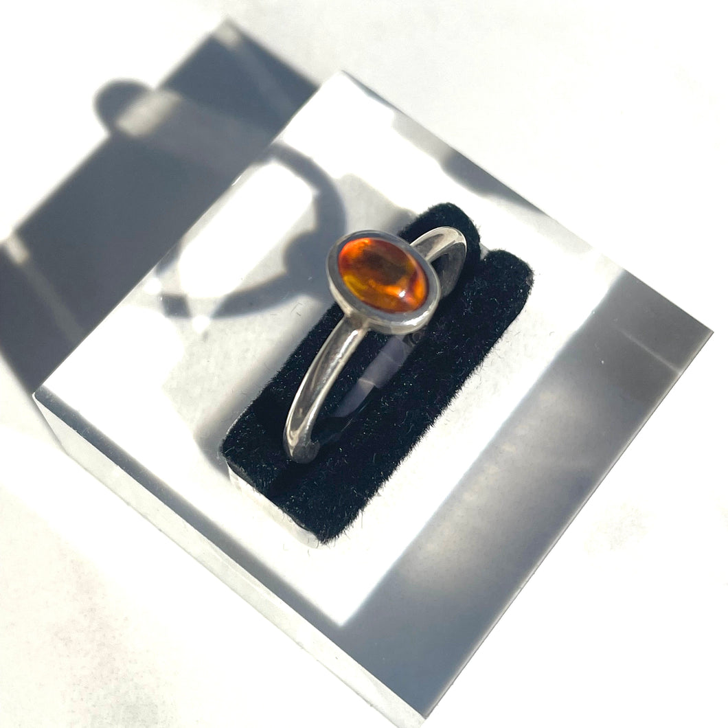 Amber Oval Ring -  US - 8